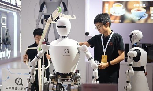 humanoid robots put on eye-watching display at world robot conference in beijing, showcasing china’s cutting-edge robotics prowess